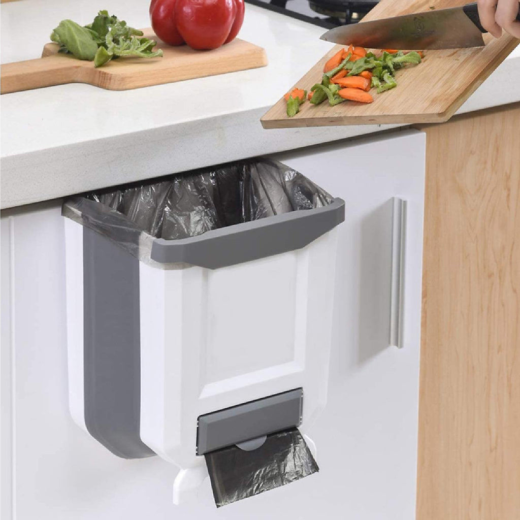 Foldable Wall Mounted Trash Bin for Kitchen Bathroom