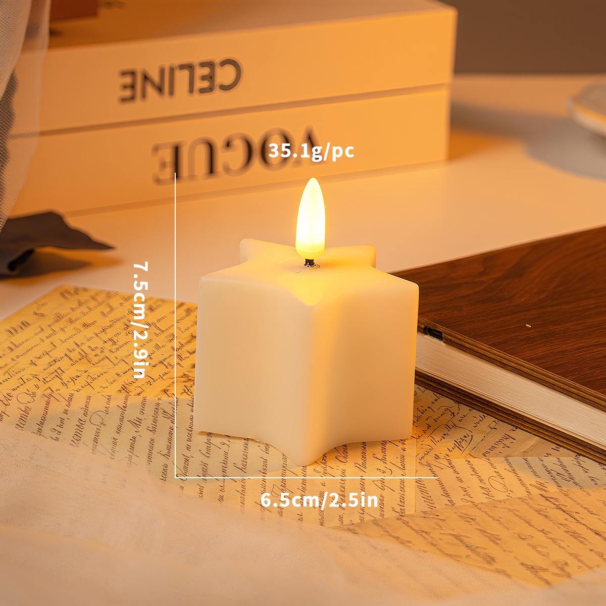 Cube Simulated LED Candle Light with Decorative Flameless Design for Home Décor and Ambient Lighting