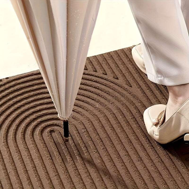 Waterproof Anti-Slip Floor Mat for Indoor and Outdoor Entrances, Dustproof Polyester Carpet with Durable PVC Bottom, Available in Grey and Black