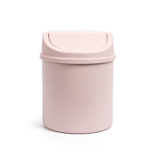 Mini Desktop Trash Bin with Lid for Desk Workspace
