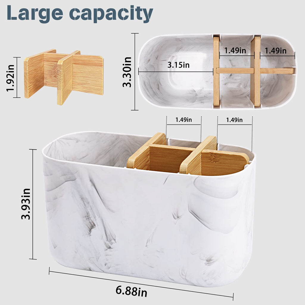 Toothbrush Holder Organizer with 5 Slot Design for Electric Toothbrush and Toothpaste Counter Storage