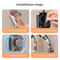 Suction Cup Hair Dryer Holder with Hands Free Adjustable Design for Bathroom Organization