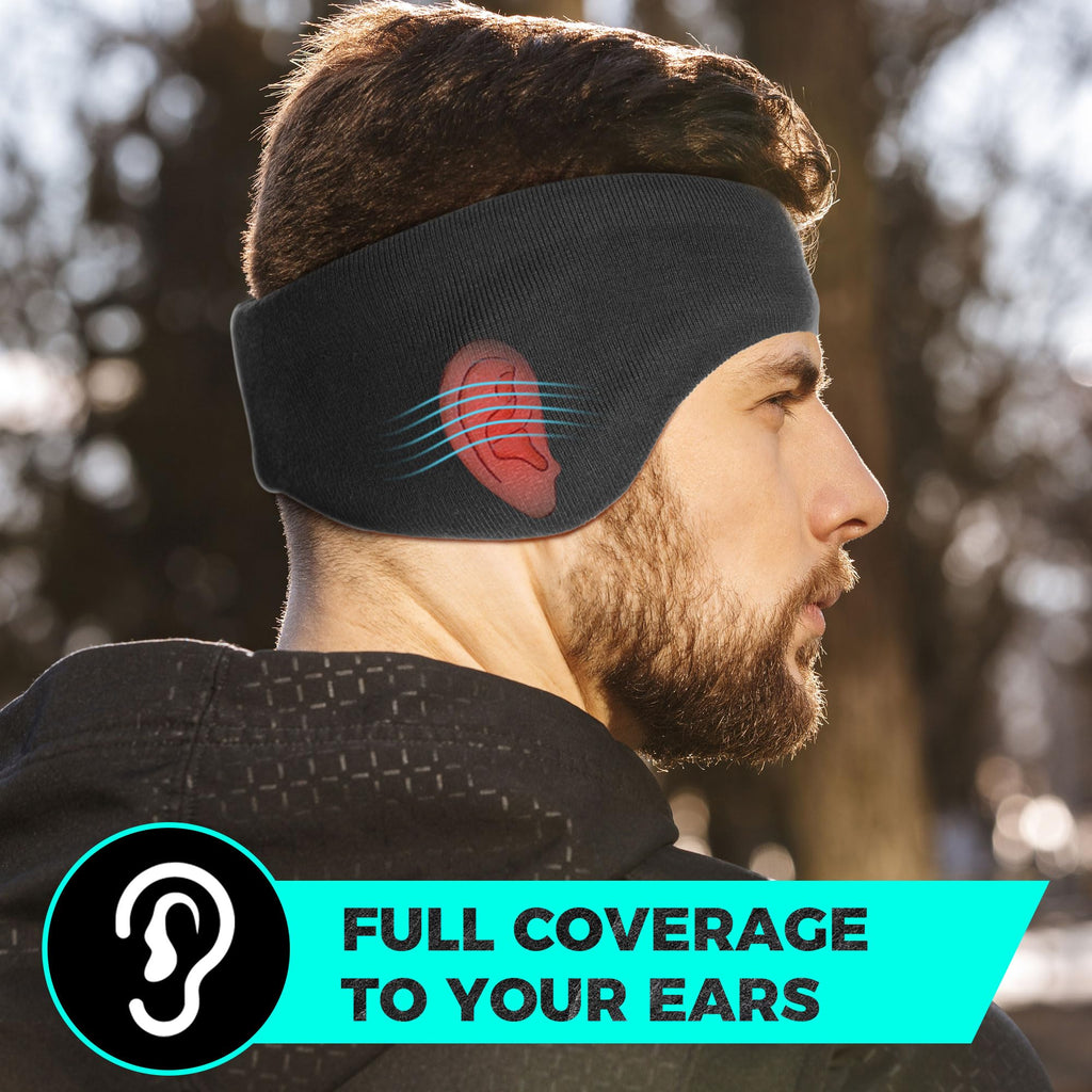 Winter Fleece Ear Warmers Headband for Men Women and Kids for Cold Weather Activities
