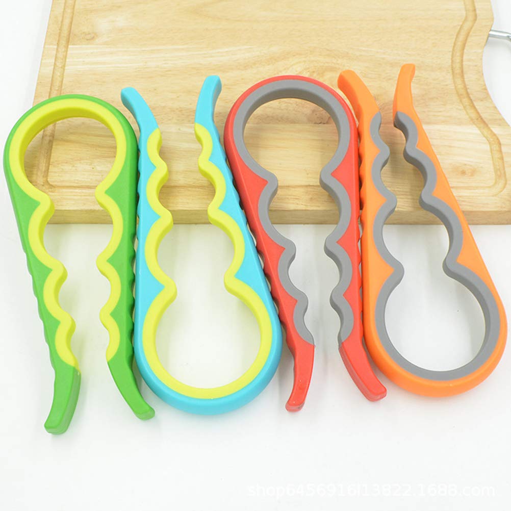 4 in 1 Multi Function Bottle Jar Can Opener with Non Slip Handle for Kitchen