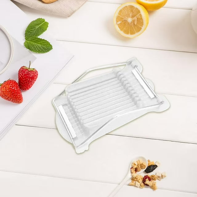 Luncheon Meat Egg Cutter with Plastic Base and Multi Food Cutting Design for Eggs Cheese Fruit and Luncheon Meat