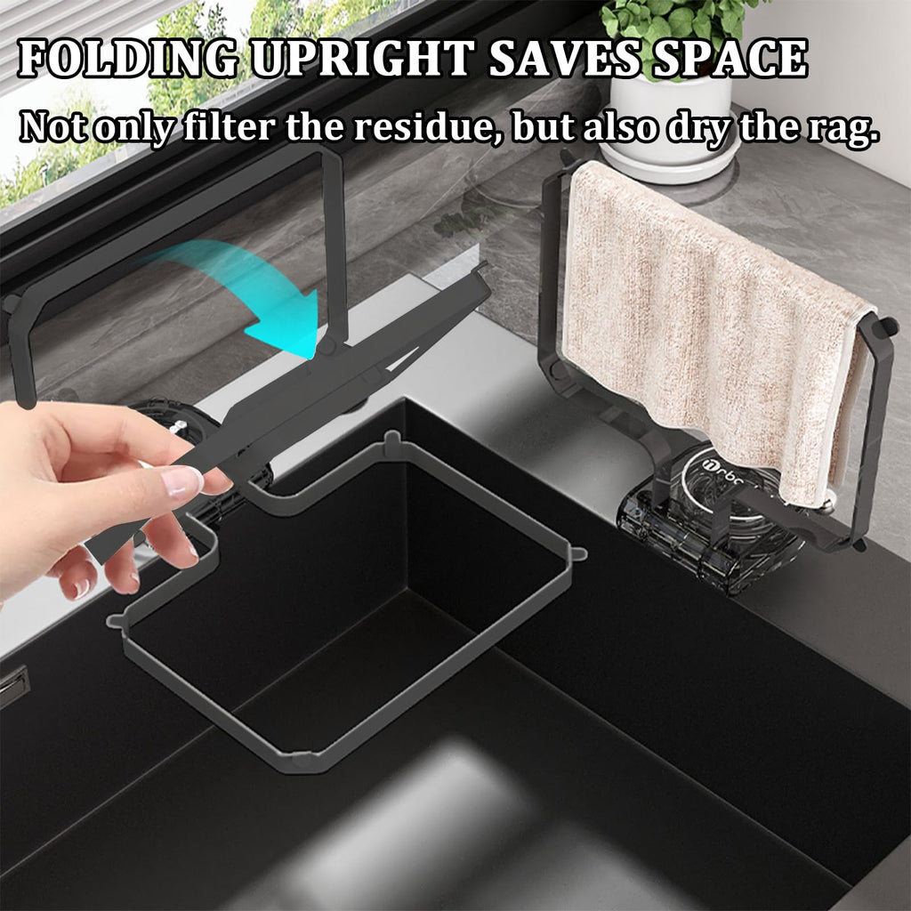 Kitchen Sink Filter Holder Disposable Food Waste Strainer (1 Pcs Drain Rack + 50 Pcs Filter)