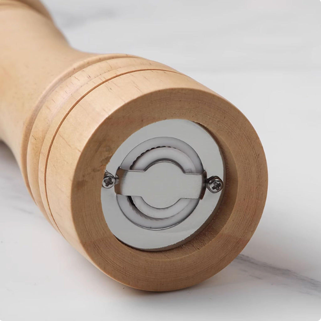 Oak Pepper Grinder with Adjustable Ceramic Core for Salt Pepper Sichuan Pepper and Seasoning Use