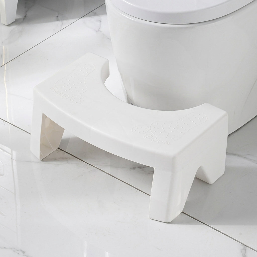 Folding Toilet Stool with Non Slip Plastic Design for Bathroom Storage and Daily Household Use