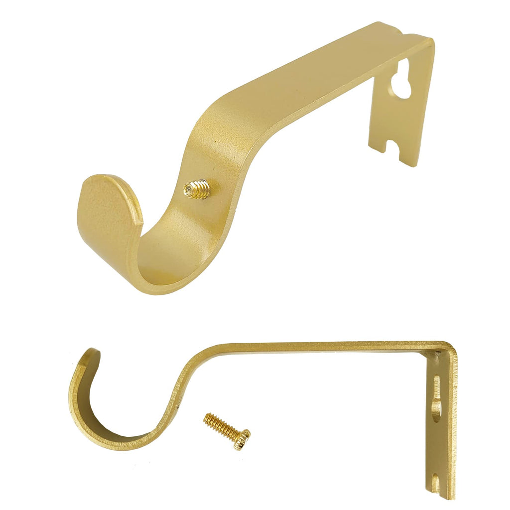 Adjustable Curtain Rod with Smooth Iron Segments and Brackets for Small Windows