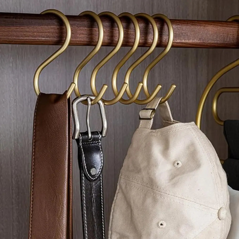 5 Pcs Aluminium S Shaped Hooks with Matte Finish for Multipurpose Home Hanging