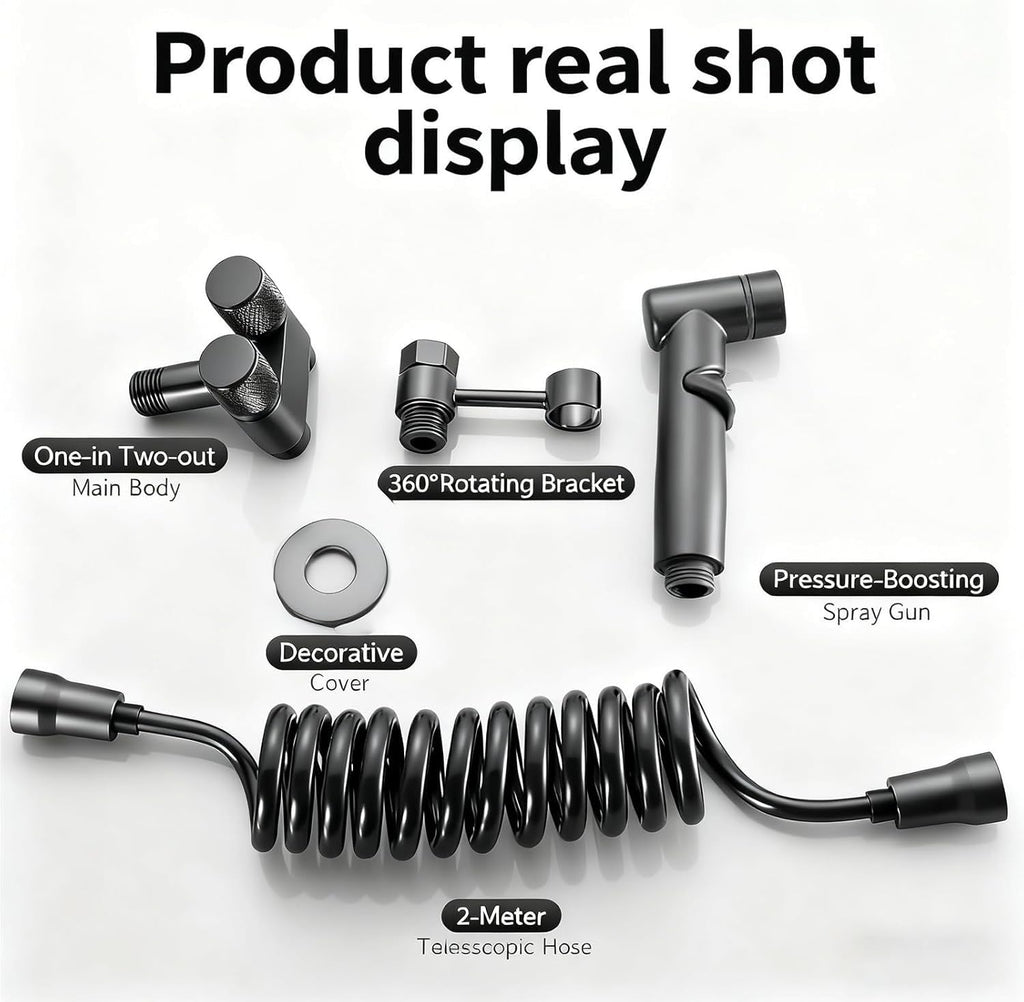 Handheld Toilet Bidet Sprayer with Dual Mode Pressure Control for Toilet Cleaning and Bathroom Use
