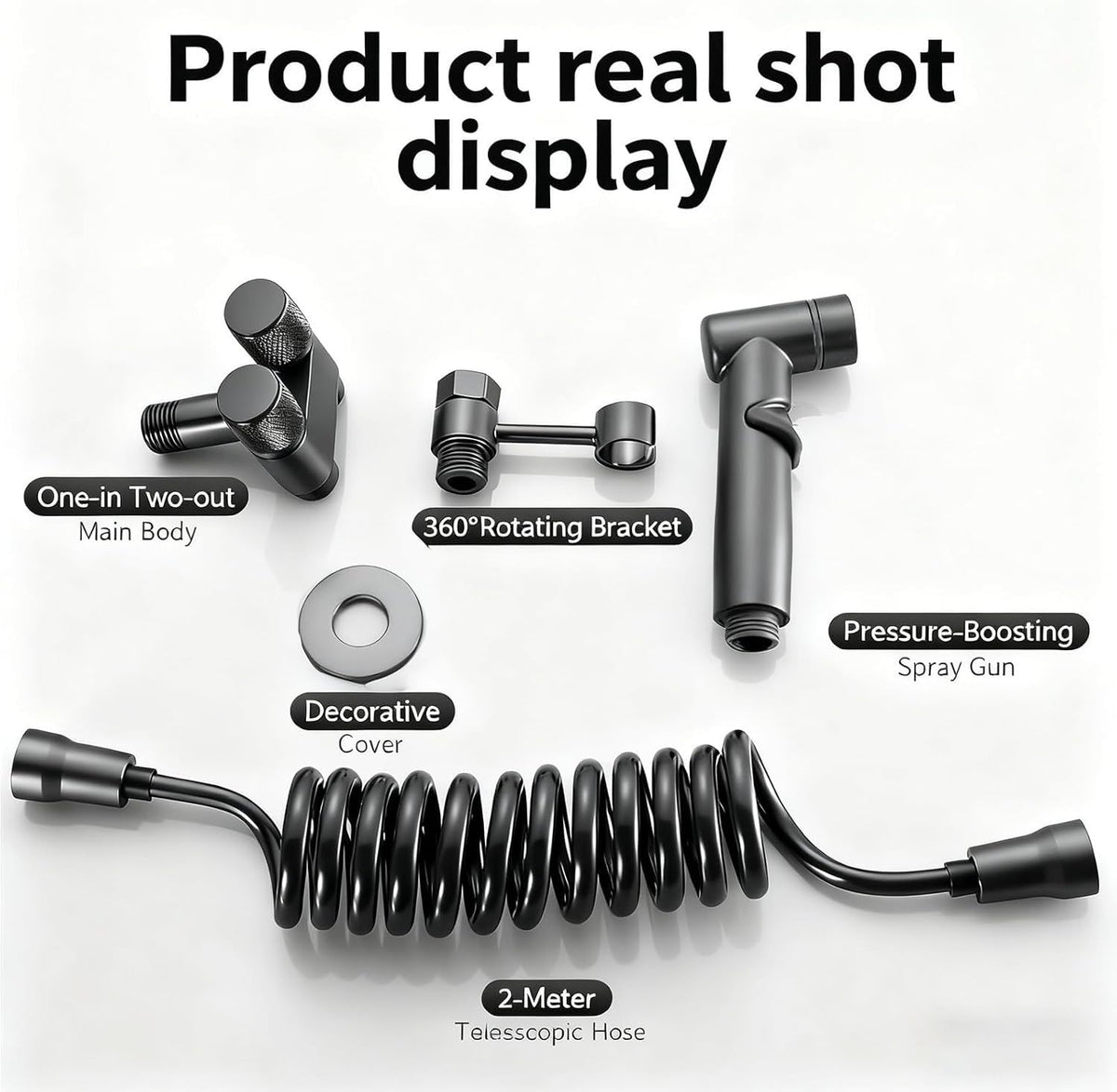 Handheld Toilet Bidet Sprayer with Dual Mode Pressure Control for Toilet Cleaning and Bathroom Use