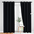Blackout Curtains with Rod Pocket Design for Bedroom and Living Room Windows
