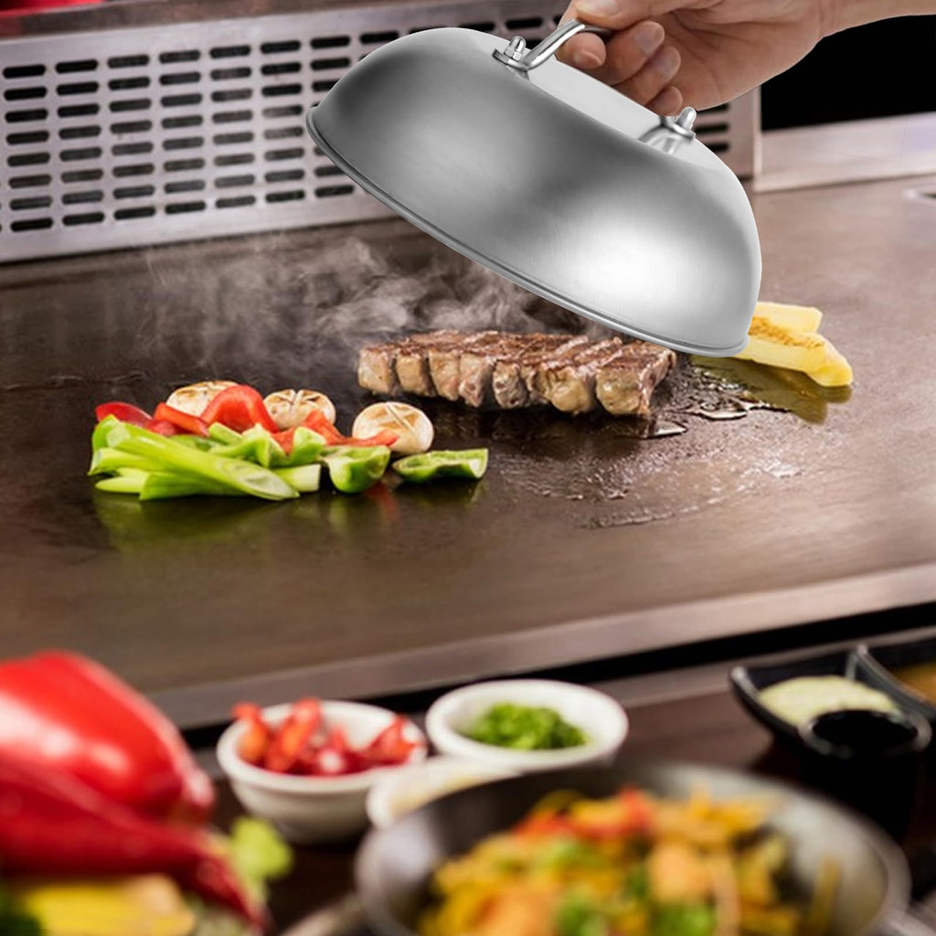 Stainless Steel Griddle Dome Cover Burger Melting Dome for Flat Top Grill BBQ Cooking