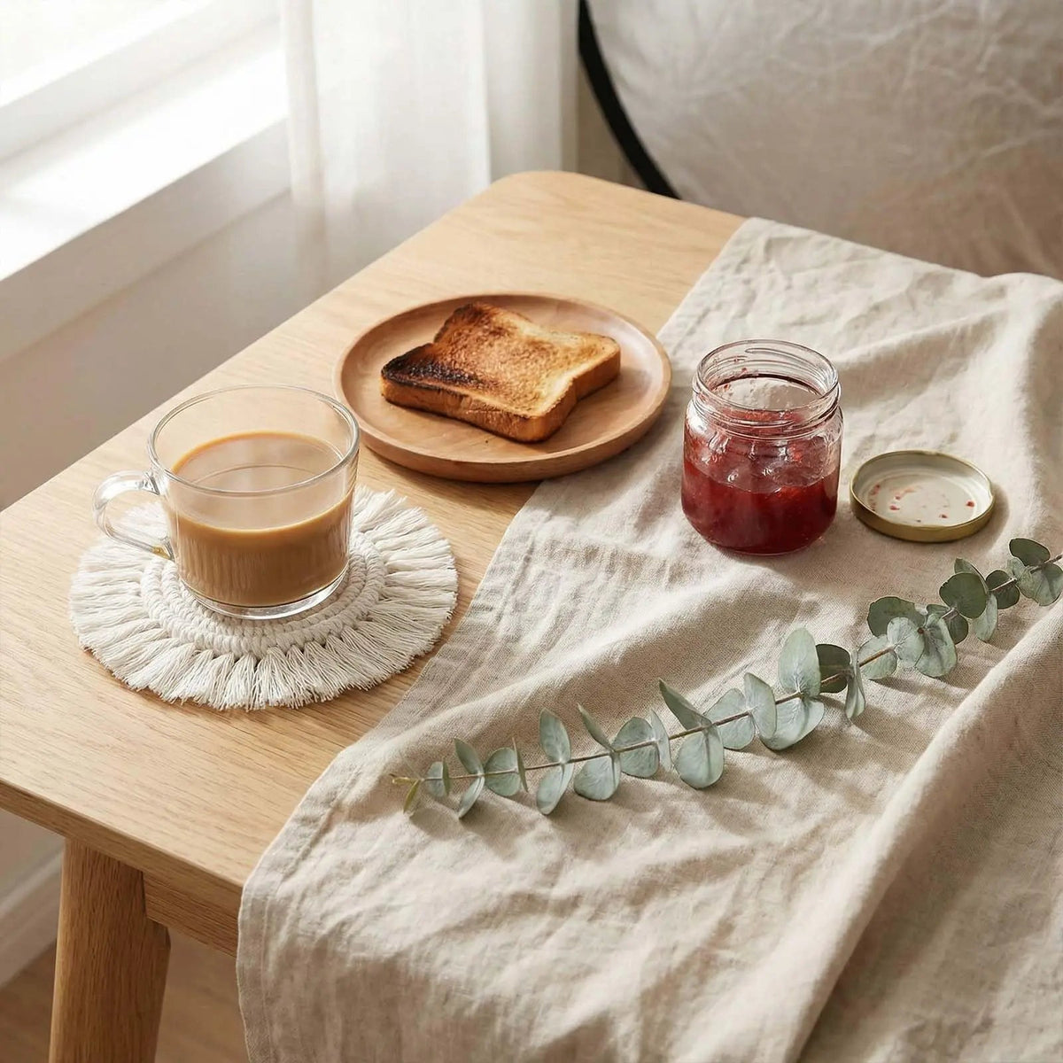 2Pcs Handmade Cotton Braid Macrame Coaster Boho Non Slip Cup Mat Table Decor