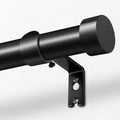 Adjustable Curtain Rod with Smooth Iron Segments and Brackets for Small Windows