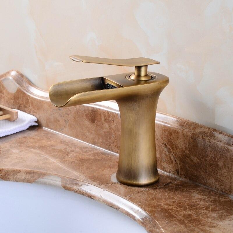 Waterfall Basin Faucet with Single Handle Mixer Design for Bathroom Sink and Vanity Use