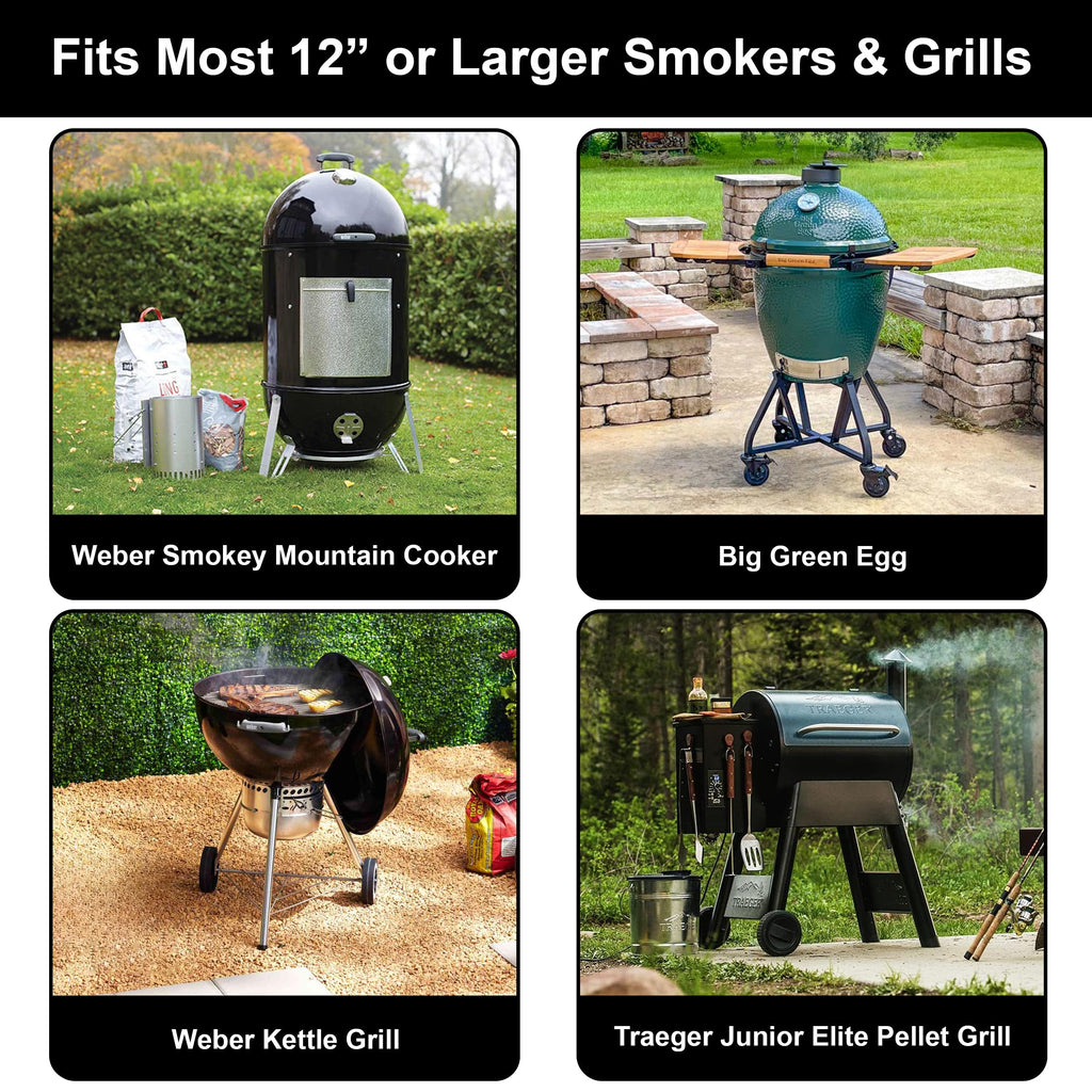 Non Stick BBQ Rib Rack Steel Roasting Stand for Grilling 4 Ribs on Gas Grill or Smoker