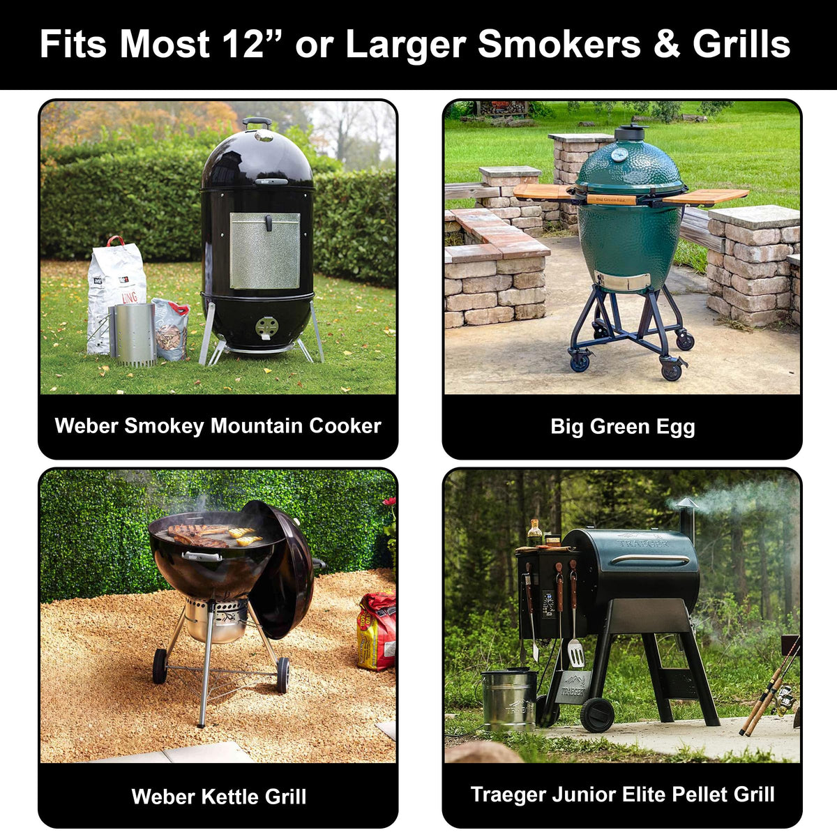 Non Stick BBQ Rib Rack Steel Roasting Stand for Grilling 4 Ribs on Gas Grill or Smoker