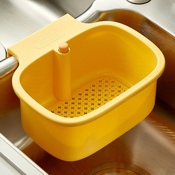 Press Drain Basket with One Click Sink Filter Design for Kitchen Basin Drain and Food Collection