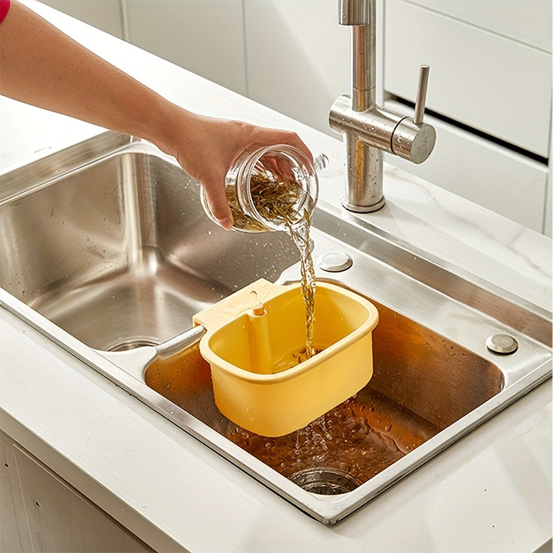 Press Drain Basket with One Click Sink Filter Design for Kitchen Basin Drain and Food Collection