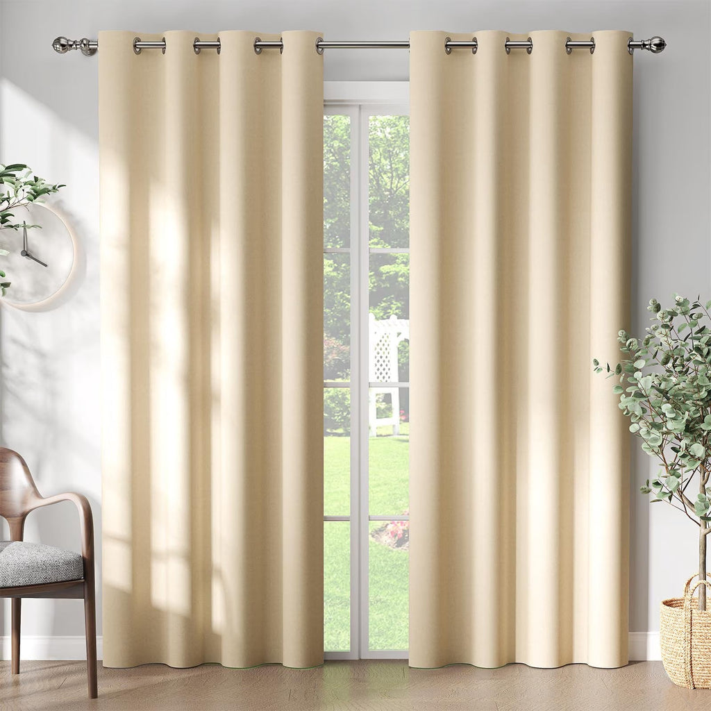 Outdoor Privacy Curtain with Waterproof Fabric and Rust-Resistant Grommets for Patios and Gazebos