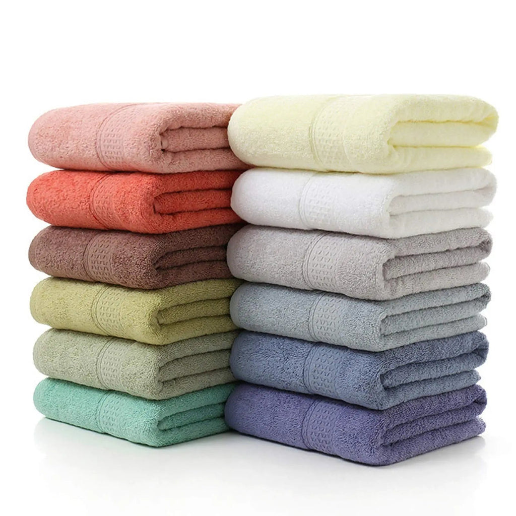 Classic Blue Washcloth Made from Long Staple Cotton with Diamond Dobby Trim