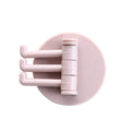 3 Pcs Rotating Adhesive Wall Hooks with Strong Hold for Kitchen, Bathroom, Closet and Home Organization