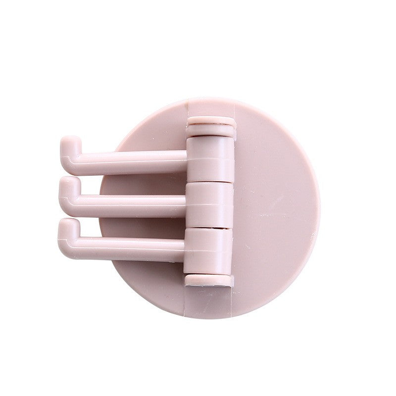 3 Pcs Rotating Adhesive Wall Hooks with Strong Hold for Kitchen, Bathroom, Closet and Home Organization