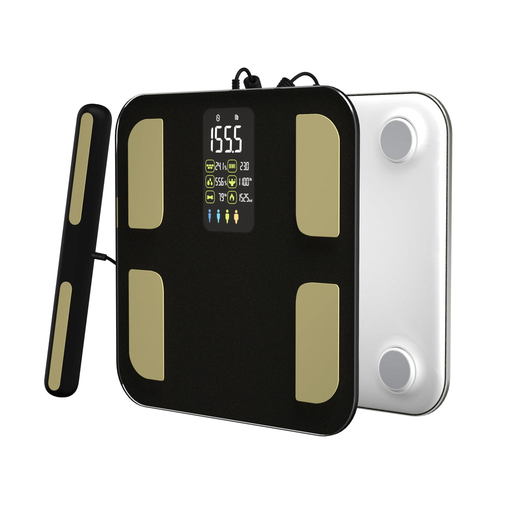 Smart Composition Scale with Handle Display and Bioimpedance Tracking for Bathroom Use
