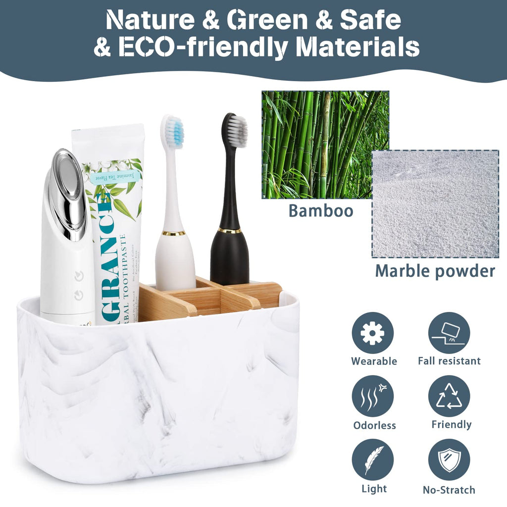 Toothbrush Holder Organizer with 5 Slot Design for Electric Toothbrush and Toothpaste Counter Storage