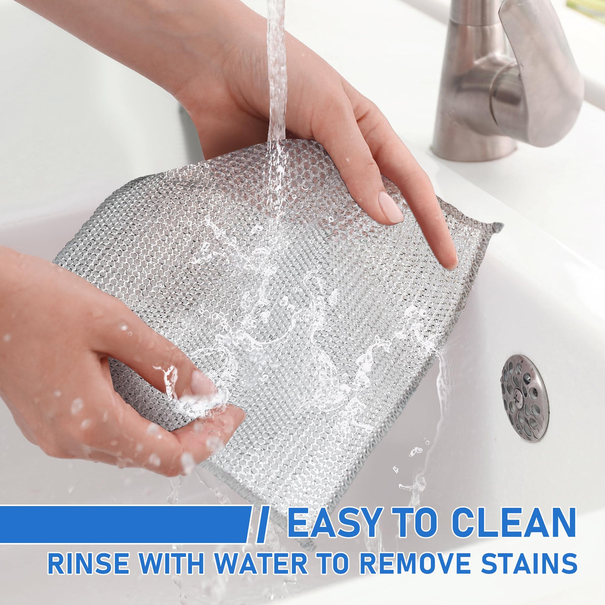 30 Pcs of Non Scratch Polyester Dishcloth Set with Dual Texture Design for Kitchen and Home Cleaning
