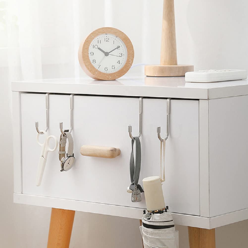 1Pcs of 304 Stainless Steel S Shaped Cabinet Door Hook for Towel Storage