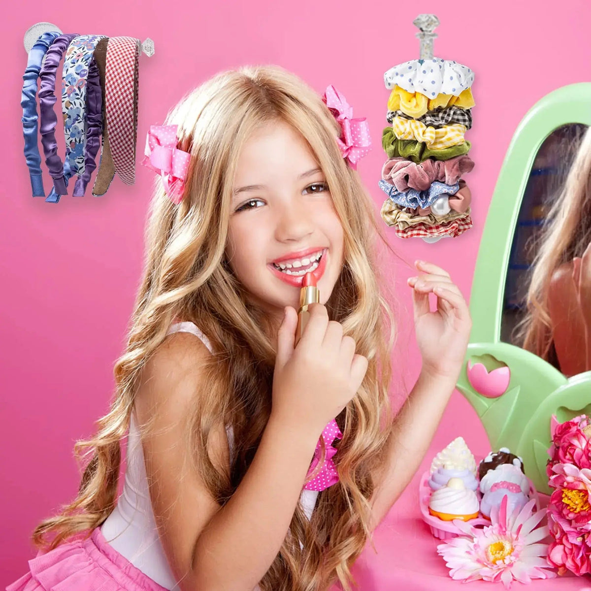 4Pcs Acrylic Headband Holder Organizer for Hair Accessories