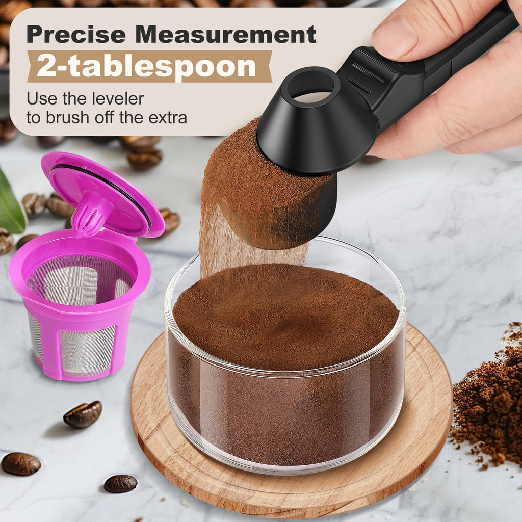 3 Pcs of Reusable Coffee Measuring Scoop with Sliding Funnel Design for Protein Powder and Kitchen Use