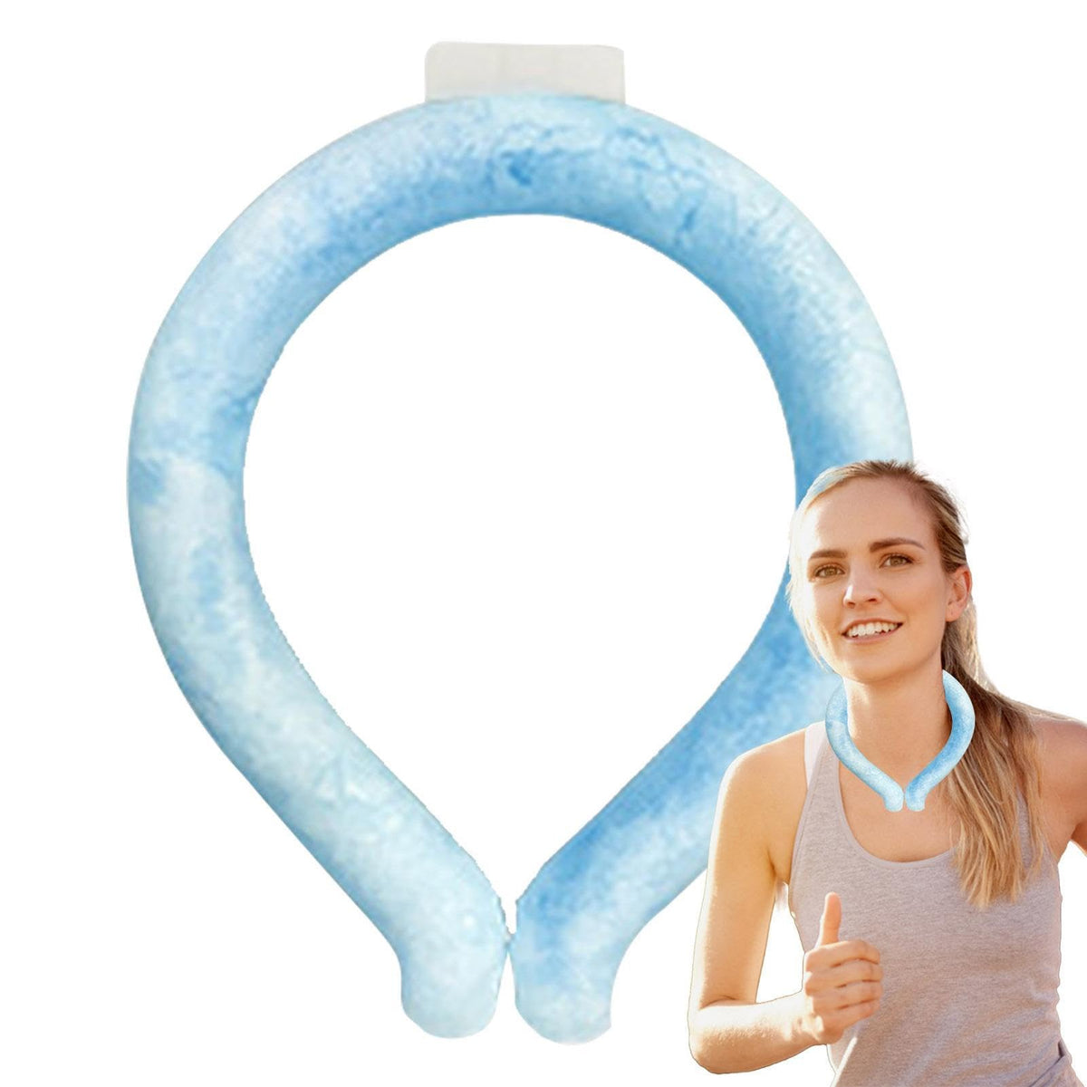 2 Pcs Portable Cooling Neck Ring with Wearable Lightweight Design for Outdoor Sports and Summer Travel