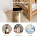 Braided Rope Toilet Paper Holder with Freestanding Woven Design for Natural Bathroom Storage