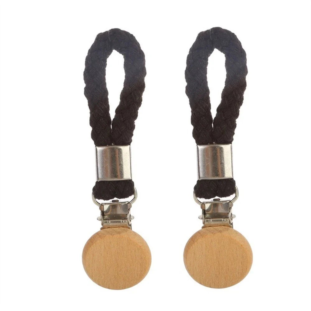 2 Pcs Multifunctional Towel Hanger Clips with Cotton Loops and Stainless Steel Hooks for Kitchen, Bathroom and Home Organization