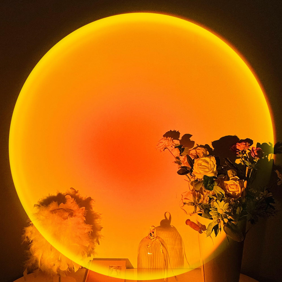 Sunset Lamp Projector LED Light with 180 Degree Rotation and USB Power for Room Decor and Photography Lighting