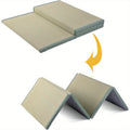 Japanese Foldable Tatami Mat with Igusa Straw Design for Floor Sleeping and Meditation Use