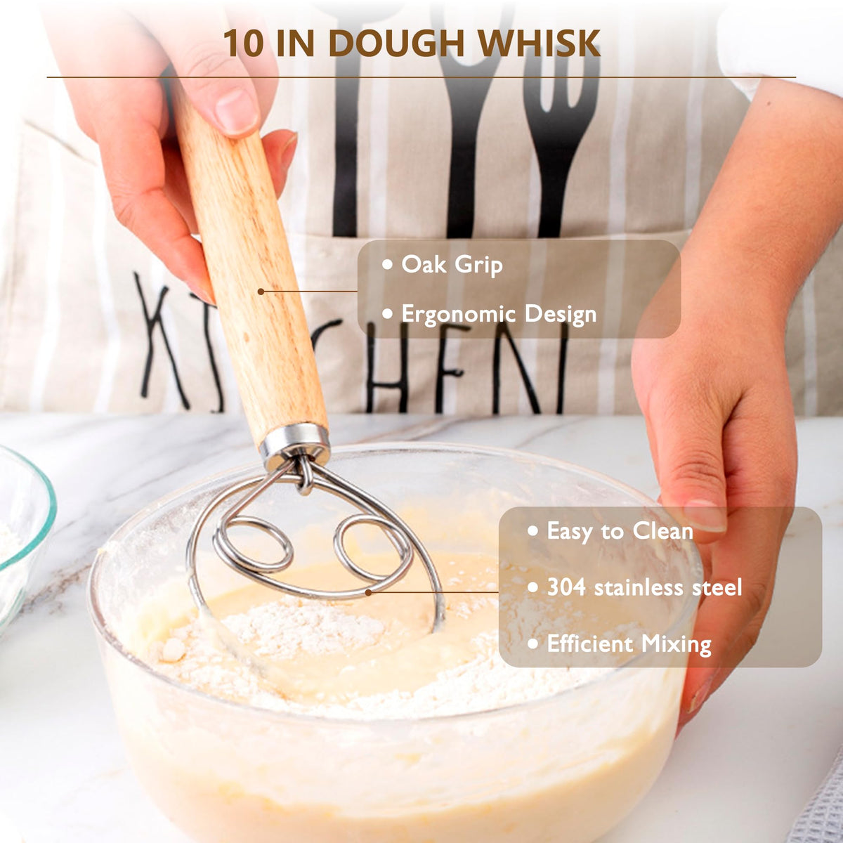 Complete Sourdough Starter Kit with Banneton Proofing Basket Glass Starter Jar for Home Bread Baking
