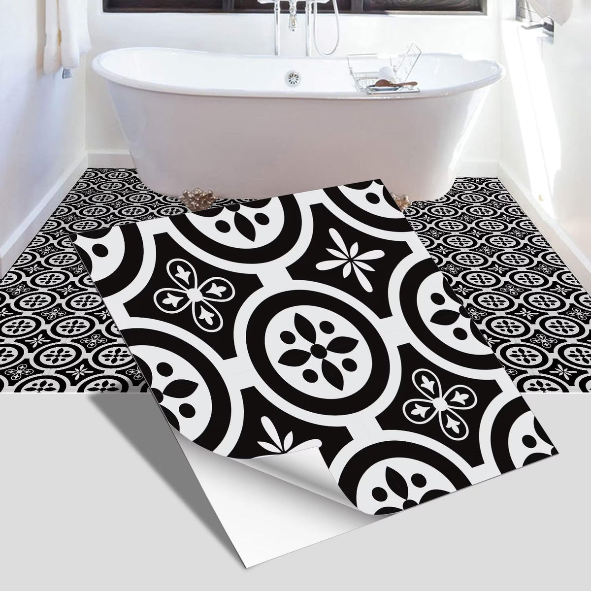 Peel Tile Stickers with Waterproof PVC Design for Kitchen and Bathroom Decoration