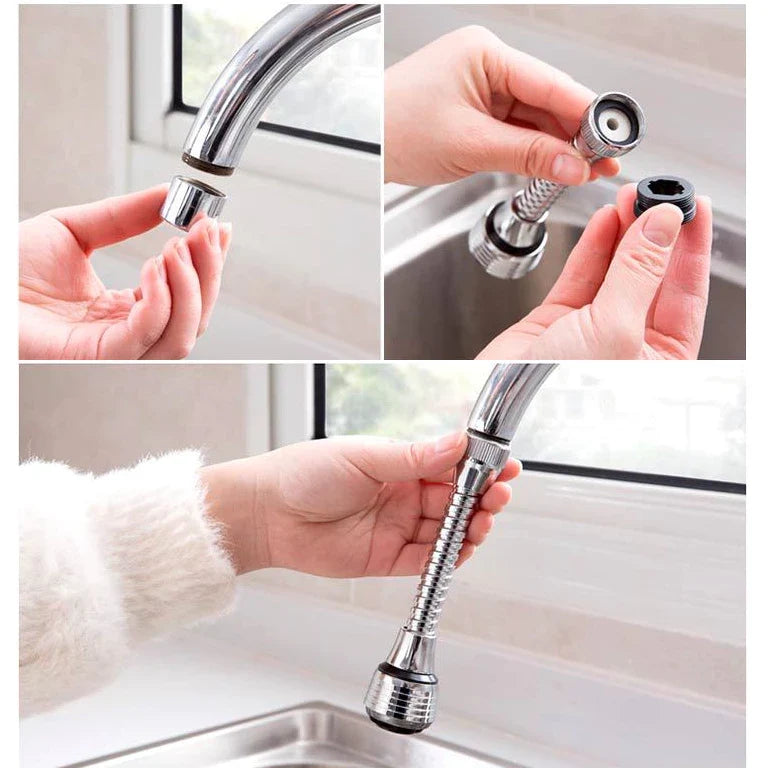 360 Degree Swivel Faucet Aerator with Dual Spray Modes and Water Saving Design for Kitchen Sink Use