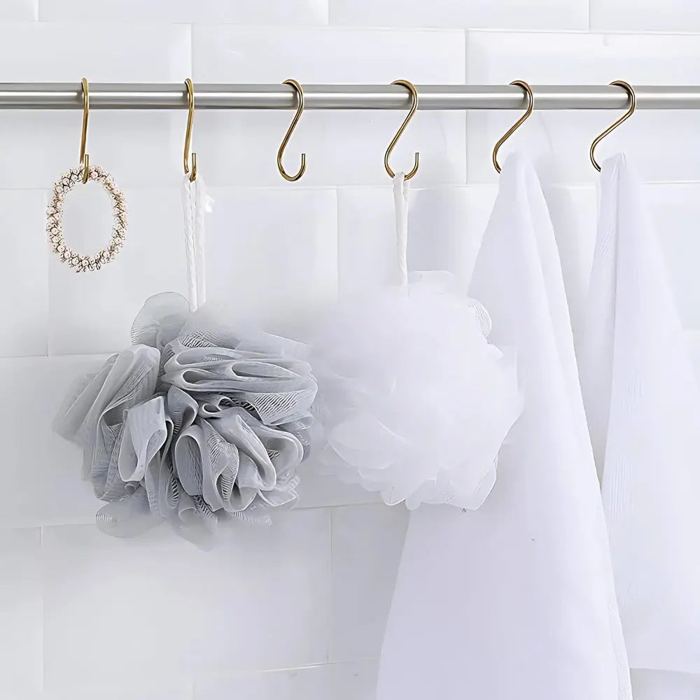 5 Pcs Aluminium S Shaped Hooks with Matte Finish for Multipurpose Home Hanging