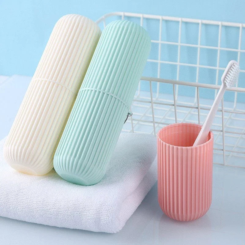 Travel Toothbrush Case with Compact PP Storage Design for Toiletries Camping and Daily Use