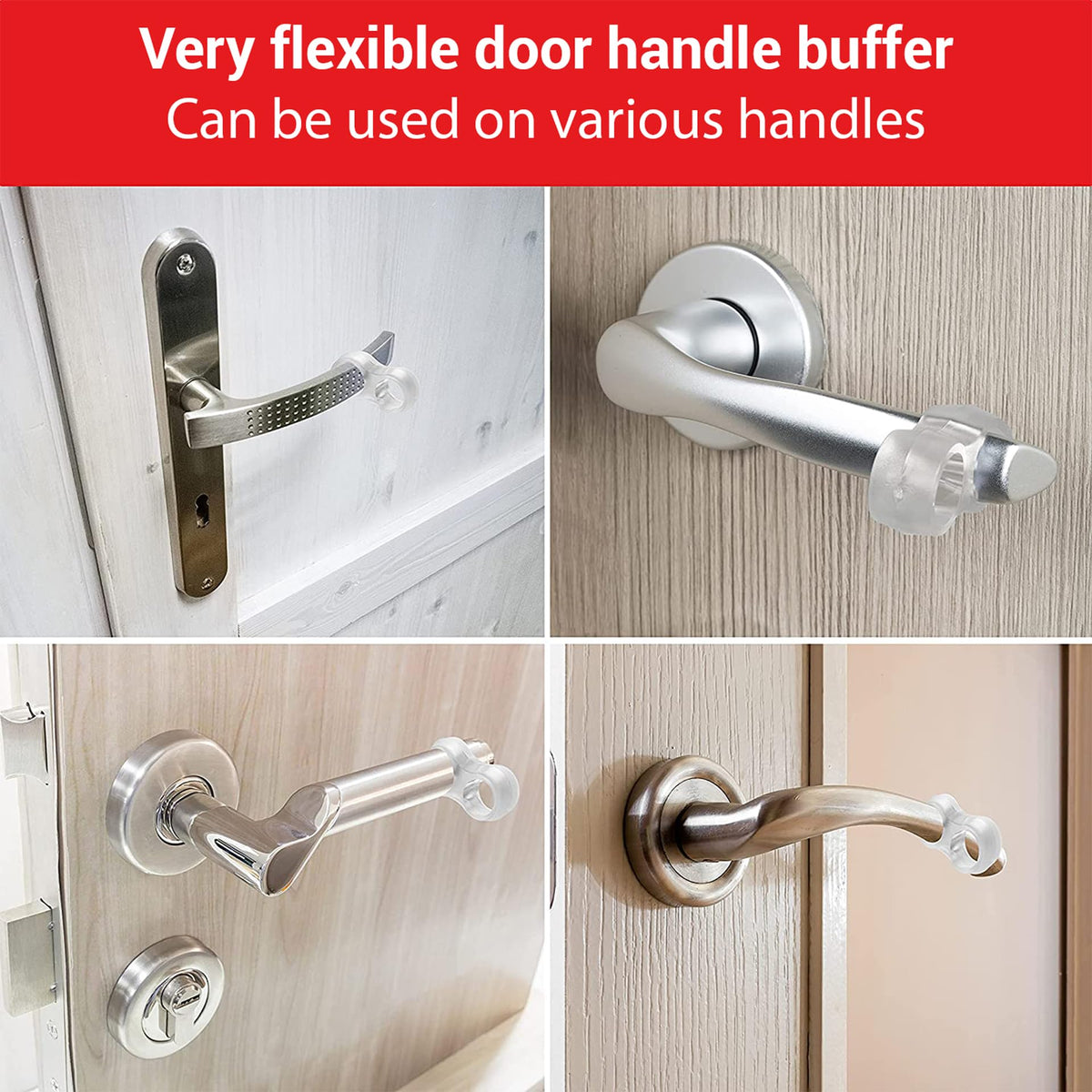Transparent PVC Door Stopper Pads with Buffer Design for Home Office Bedroom and Wall Protection