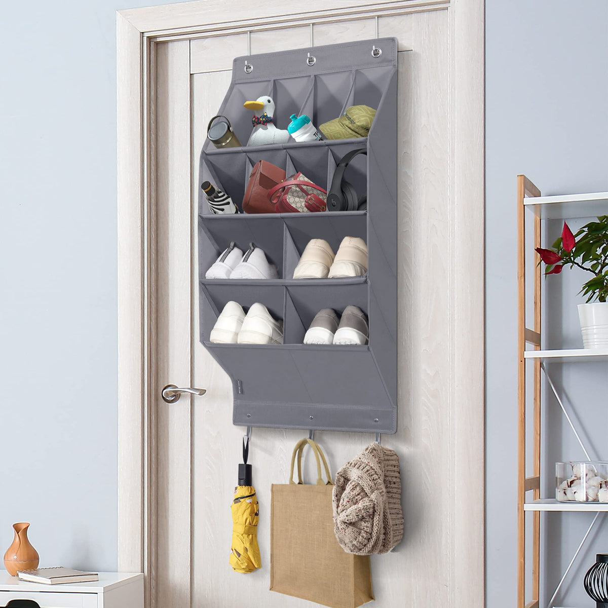 Over Door Shoes Organizer with Multi Pockets