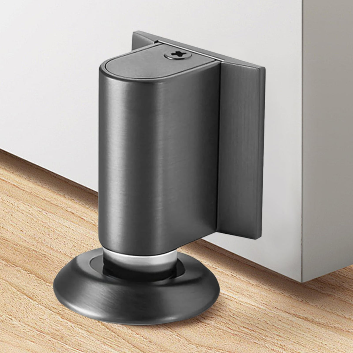 Magnetic Door Stopper with No Drill Adhesive Design for Floor Mounted Door Control