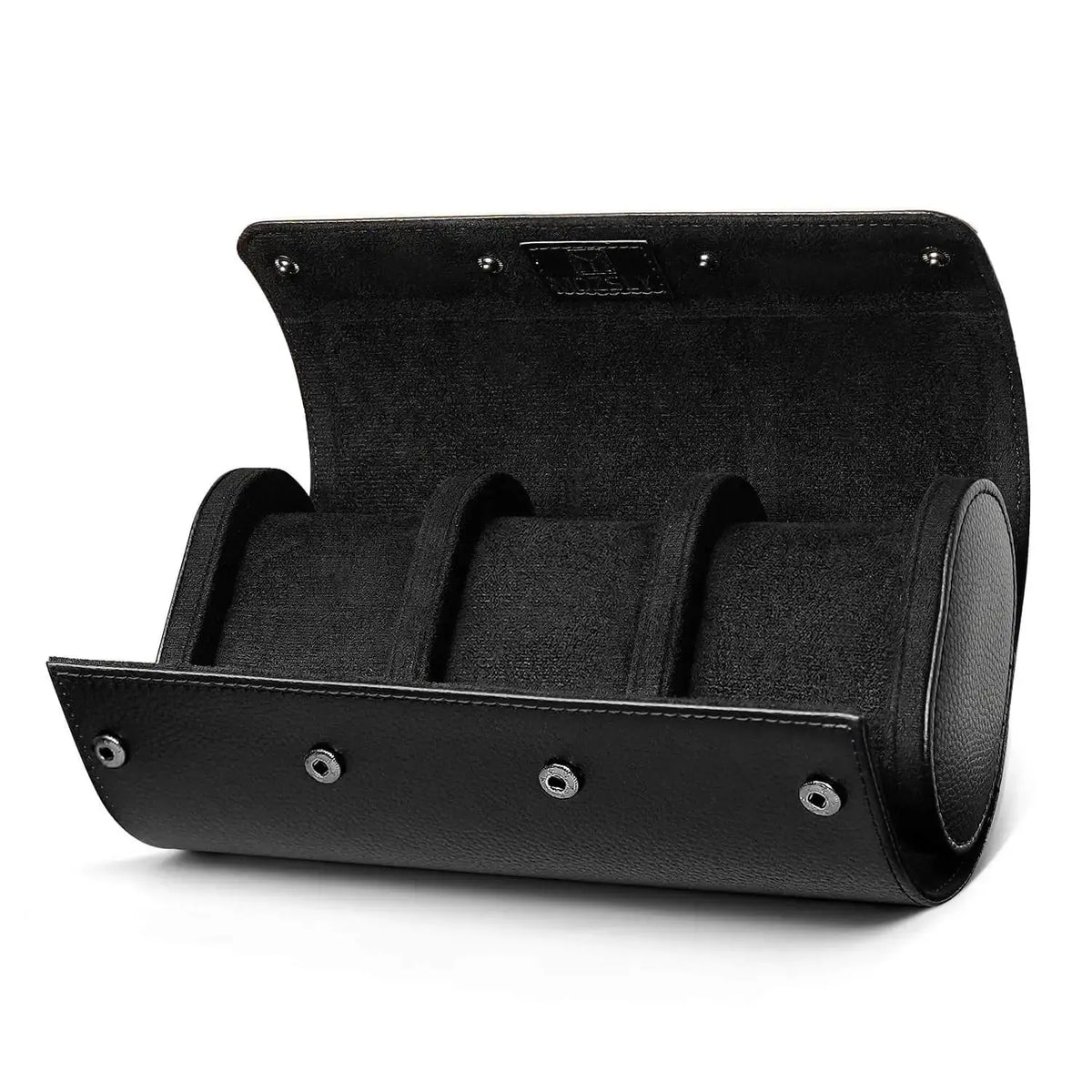 Luxury Genuine Leather Watch Roll with 3 Slots for Travel, Home Storage, and Organizer Pouch for Timepieces