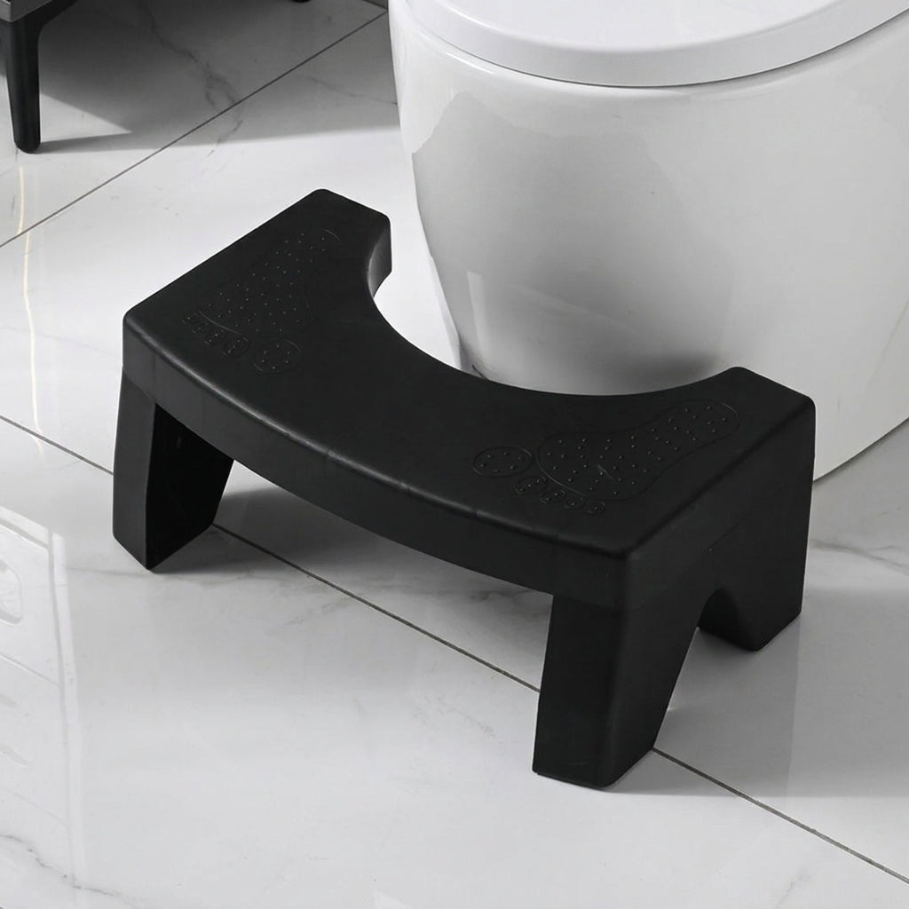 Folding Toilet Stool with Non Slip Plastic Design for Bathroom Storage and Daily Household Use